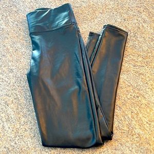 Black Vegan leather leggings